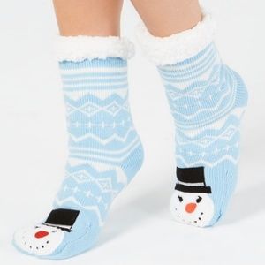 Charter Club Snowman Slipper Socks L/XL NEW